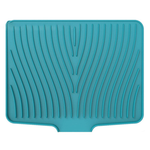Tapete de silicone extra grande para secar louça, com borda elevada e extremidade aberta. 2
