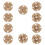 10pcs Golden Square Alloy Buttons For Diy Projects Adults 9