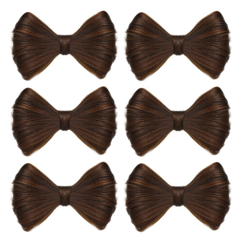 24Pièces Extensions Chignon Marron Clips Élégants 1