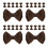 24Pièces Extensions Chignon Marron Clips Élégants 4
