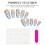 (XS) Blue-White Tip False Nails, Zero Pressure 1