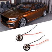 2pcs 1157 LED Socket Turn Signal Brake Light Adapter Wiring Cable for Vehicles