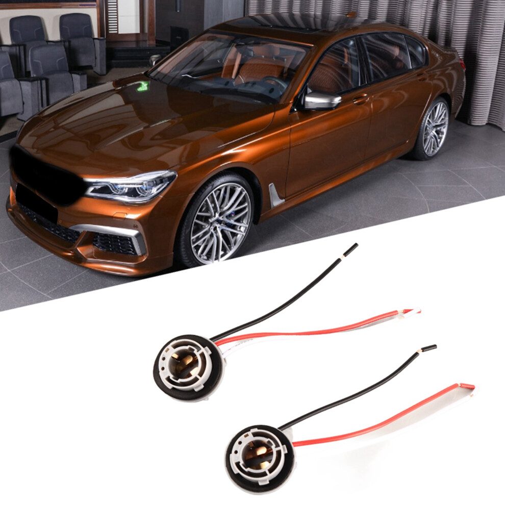 2Pcs 1157 Led Socket Turn Signal Brake Adapter Wiring Cable For Vehicles Light 4931393184618