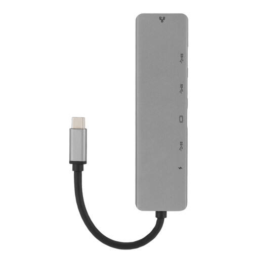 Προσαρμογέας επέκτασης USB USB C Hub7In1Multiport With4K HDMI SD TF Reader Ethernet και θύρα φόρτισης PD για 2