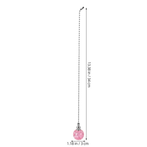 OUNONA 2 Pcs Pull Chain for Ceiling Fans Decorative Chandelier Pink 1