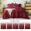 Twin Burgundy Seersucker Comforter Set 2-Pc 6