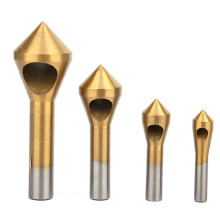 Chamfering Tools for Metal, High Speed Steel Deburring Drill Bit with Titanium-Plated Coating, Taper Hole Cutter for Wood Plastic Thin Iron,
