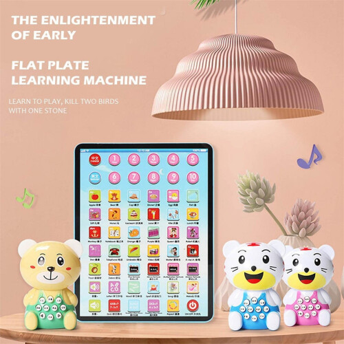 Bilingual Learning Tablet Educational Activity Language Development Electronic Device Interactive Skill Building Game 6.1x4.72 inch 2