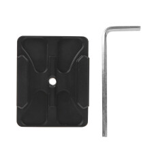 Camera Quick Release Plate Grooved Rubber Pad Sturdy Aluminum Alloy Construction Compact Size For Gimbal Monopod Stabilizer Mounting
