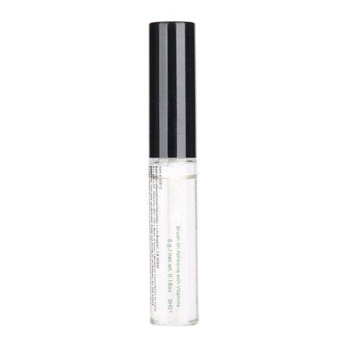 Μίνι δοχείο καλλυντικών για lip gloss με μαύρο καπάκι, διαφανές σώμα από σωλήνα,
