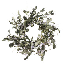 Artificial Daisy Wreath56cm Yellow & White