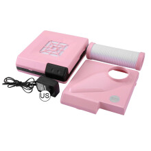 Electric Dust Suction Machine Nail Dust Collector with Lamp Powerful Nail Vacuum Fan Reusable Filter Adjustable Suction Intensity Heat Dissipation