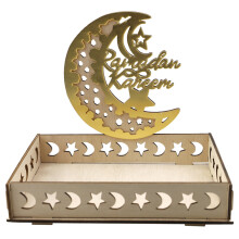 Plateau de rangement à fruits multifonctionnel, plateau décoratif lune et étoiles pour un service pratique et esthétique, un complément parfait