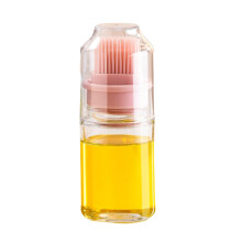 Oil Dispenser with Silicone Brush, Multipurpose Cooking Oil Bottle for Kitchen Cooking, Baking, Outdoor Barbecue, Heat-Resistant Basting Brush,