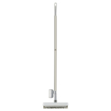 Gulvbørste med gummiskraber, stålhåndtag, 98 cm