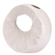 Vase minimaliste, décoration intérieure contemporaine, vase anneau moderne pour tous les espaces, vase sculpture abstraite au design unique pour le