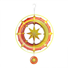 Decorative Kinetic Art: Indoor Outdoor3D Wind Spinner for Garden, Vibrant Stainless Steel Spinner Hanging Decoration, Gift for Homeowners