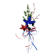 Decorațiuni și agățat pentru petrecere de 4 iulie, cadouri pentru Ziua Memorială, 32 cm / 12,6 inci, decor patriotic, roșu, alb, albastru,
