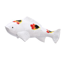 Koi-haveskulptur i harpiks 15x10x7cm flerfarvet