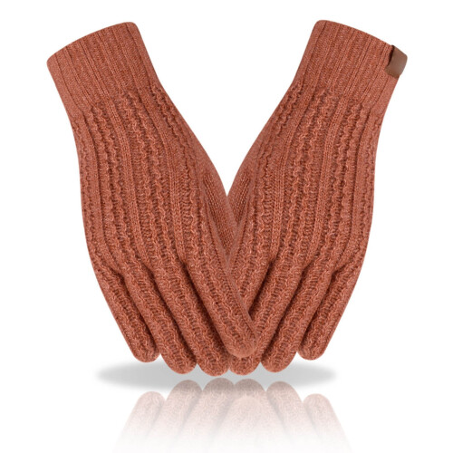 Gestrickte Winterhandschuhe Unisex Warm Einfarbig 2