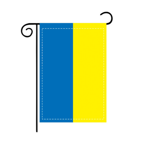 Ukrainische Gartenflagge, Polyester, 30 x 45 cm, doppelseitig