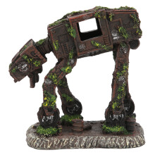 Non-Toxic Aquarium Ornament Flat Base Stability Aquarium Resin Decorations Creative Fish Tank Decoration Robot Dog Ornament Betta Fish Hide Cave for