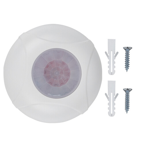 Top Mounted Wired Ceiling PIR Sensor 8M Detection, 360, White 1