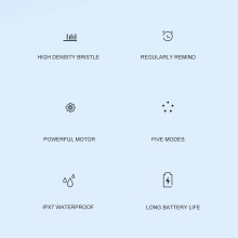 Black Electric Toothbrush IPX7 5 Modes