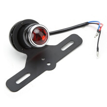 Running Tail Light Motorcycle LED Tail Light Integrated License Plate Smoky Lens Rear Brake Lamp Universal Design High Quality Steel Housing Maximum