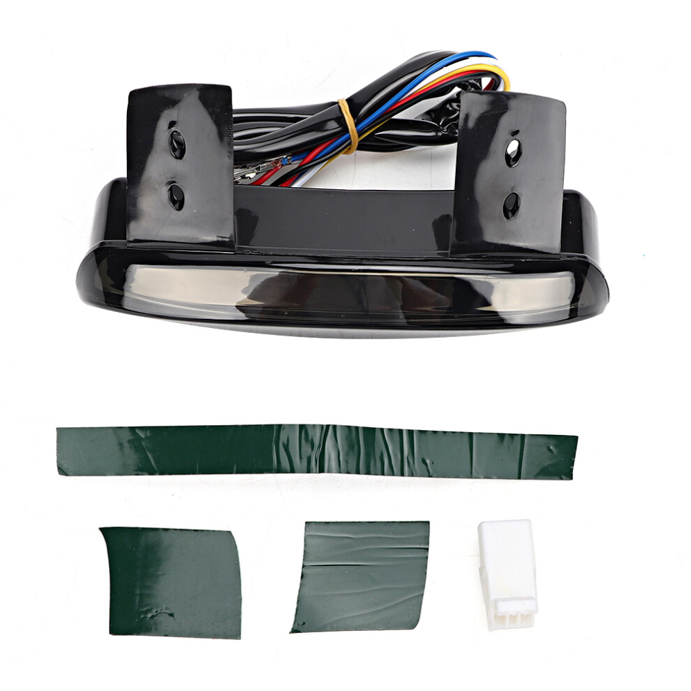License Plate Led Brake Motorcycle Turn Signal Lamp Chopped Rear Fender Edge Running Stop Running Curved Design Waterproof Light 9448483692397