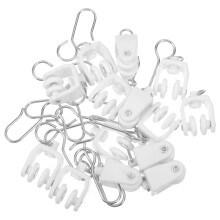 20Sets Assorted Color Plastic Curtain Track Rollers Hooks for Curtains