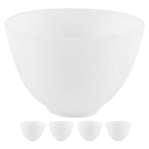 5pcs Durable Silicone Mask Mixing Bowls For Spa And Home Use