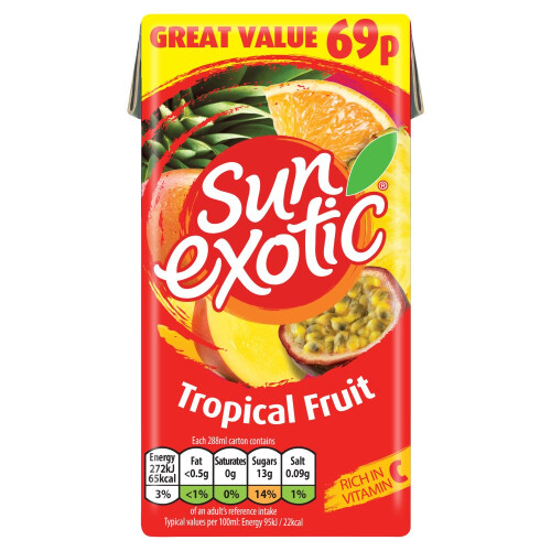 Sun Exotic Tropical Fruit 288ml (Pack of 27) 1