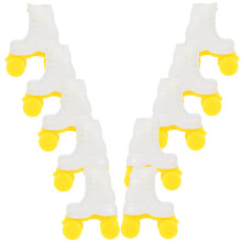 Mlins 10 Pairs Roller Skates Toys Mini For Doll Decor Dress Up White