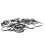 50 Pcs Repeater Cassette Deck Belt Square Flat Drive Belts Rubber Dvd 7