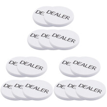 15Pcs White Game Chips Tokens Durable Poker Accessories
