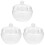 3Pcs Clear Glass Nail Dish with Lid Decorative Manicure Accessory Cup 1