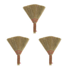 3Pcs Portable Indoor Brush Soft Miscanthus Hand Woven Office Sweeper