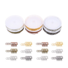 1Set Stijlvolle DIY Kettingset Met Ijzeren Schakels En ABS Sluitingen