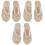 3Pièces Mules Tissées Blanches Design Antidérapantes 3