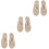3Pièces Mules Tissées Blanches Design Antidérapantes 5