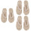 3Pièces Mules Tissées Blanches Design Antidérapantes 6