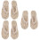 3Pièces Mules Tissées Blanches Design Antidérapantes 7