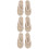 3Pièces Mules Tissées Blanches Design Antidérapantes 8