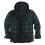 Men's Fleece-Lined Hooded Jacket Checkered Button-Up Long 2