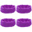4Pièces Cache-Oreilles Violet Lavable Pour 4