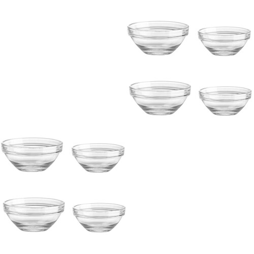 8Pièces Bols En Verre Transparent Pour Pudding Usage 1
