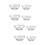 8Pièces Bols En Verre Transparent Pour Pudding Usage 6
