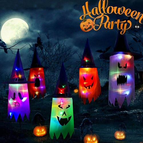 LED Witch Hat Halloween Decoration, 75cm 1