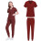 Black Scrubs Set for Women Solid Loose Fit with Ankle Cuff 5